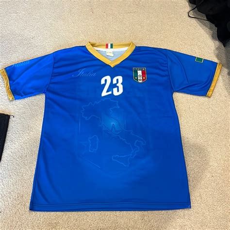 Shirts | Italy 23 Materazzi Soccer Jersey | Poshmark