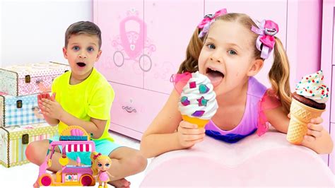 Diana Pretend Play Funny Candy Toy Story Surprises Ice Cream Youtube