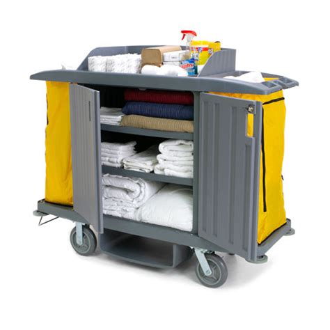 Deluxe Full-Size Housekeeping Cart with Doors | LodgMate