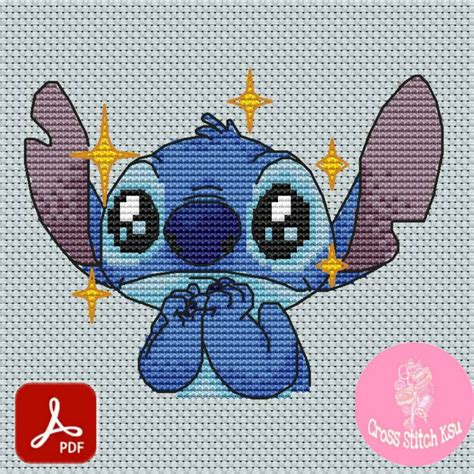 Cross Stitch Pattern Cute Stitch Lilo And Stitch Disney Etsy