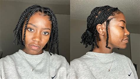 Mini Twists On My Stretched Natural Hair Keke J Youtube