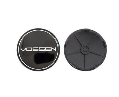 4x68mm Vossen Full Black Decals Badges Wheel Center Caps Hubcaps Rim