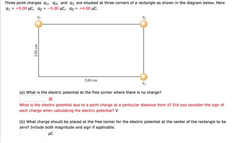 Solved Three Point Charges Q1 Q2 And Q3 Are Situated At