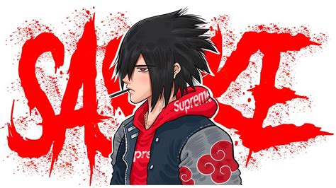 How I Draw Sasuke Naruto Hypebeast Youtube