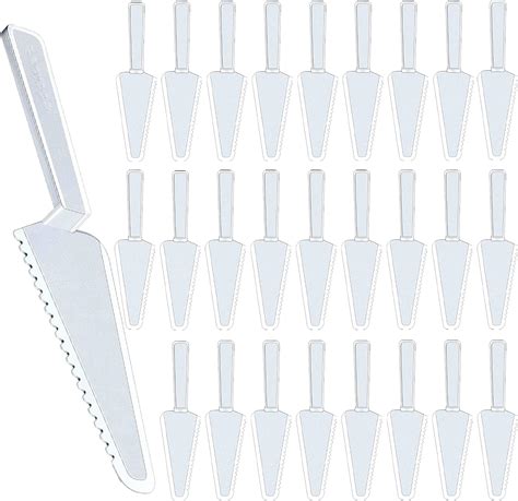 Amazon 50Pcs Plastic Disposable Cake Cutter 9 1Inch Wedding Cake