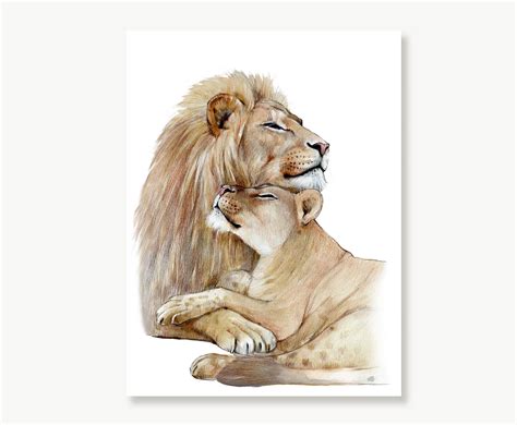 Top Imagen Pareja De Leones Dibujo Abzlocal Mx