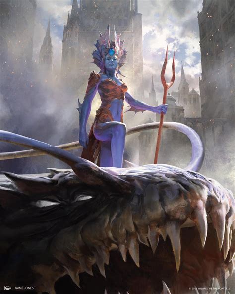 Kiora Behemoth Beckoner Mtg Art From War Of The Spark Set By Jaime