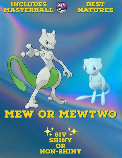 POKEMON SCARLET AND Violet Shiny 6IV Mew Or Mewtwo With Masterball 5