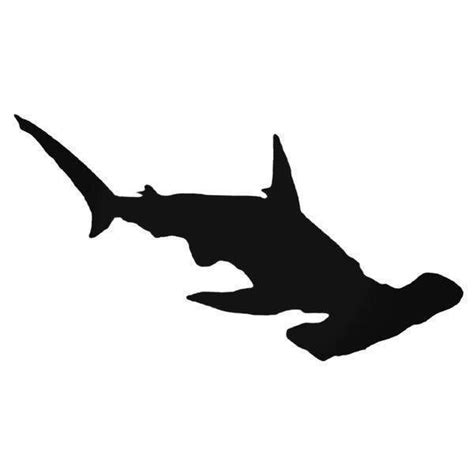 Hammerhead Shark Silhouette Decal Sticker | Shark silhouette ...