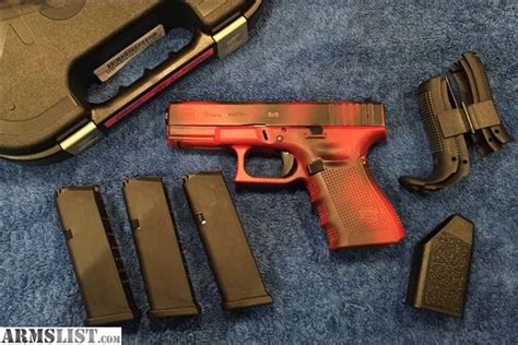 Armslist For Sale Glock 19 Gen 4 Cerakote Battleworn Red 9mm