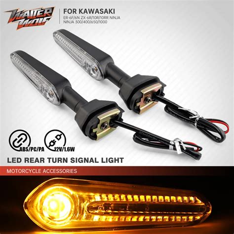 Luz Led De Se Al De Giro Trasera Para Motocicleta Kawasaki Er6n Er6f