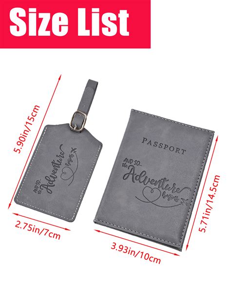 2 Pieces Fashion Travel Passport Protective Cases Retro Luggage