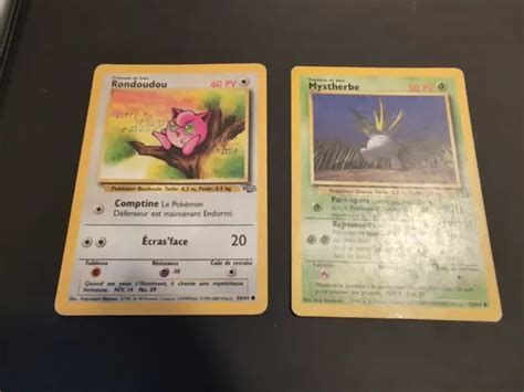 LOT CARTE POKEMON Jungle Wizards Ancienne Rondoudou 54 64 Mystherbe 58