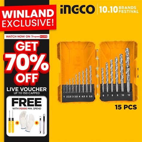 Ingco By Winland Pcs Hss Drill Bits Set Akdl Ing Ht Shopee