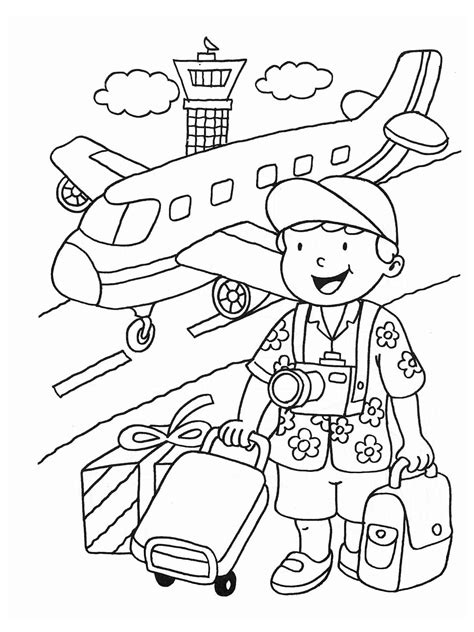 Vacation Colouring Pages
