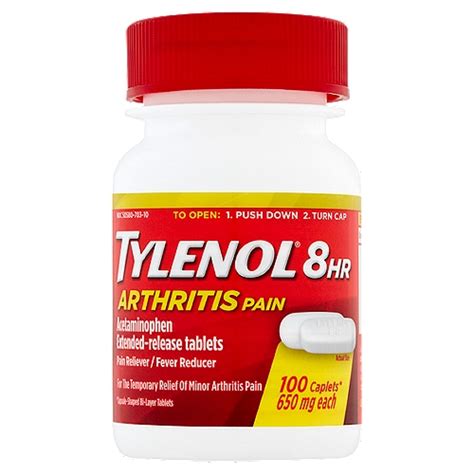 Tylenol 8hr Arthritis Pain Acetaminophen 650 mg, Extended-Release Tablets