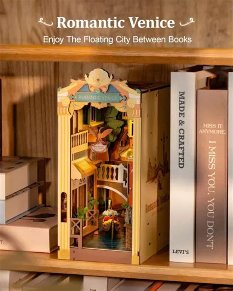 ROLIFE ROMANTIC VENICE DIY Book Nook Bookshelf Insert Mini Dollhouse