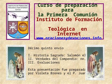 PPT Curso de preparación para la Primera Comunión Instituto de