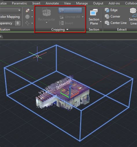 Pulsante Di Ritaglio Della Nuvola Di Punti Sfumato In Grigio In Autocad