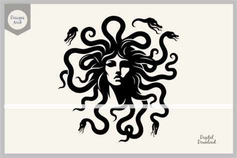 Medusa Svg File Clipart Silhouette Png Graphic By Designs Nook · Creative Fabrica