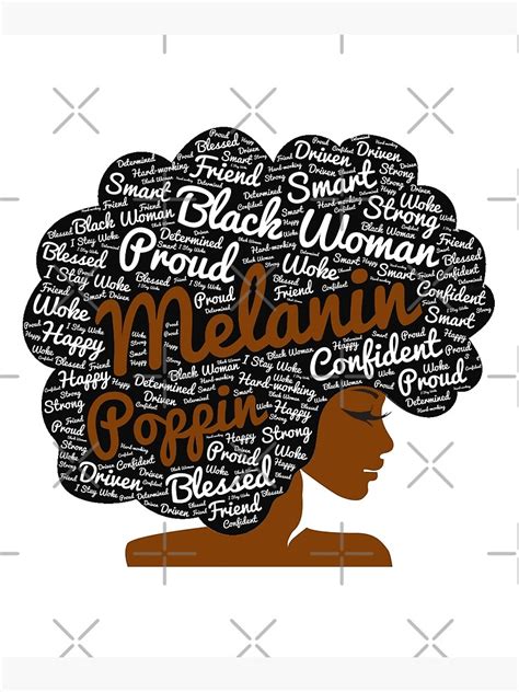 Melanin Poppin Natural Hair Afro Art Black Woman Poster For Sale By