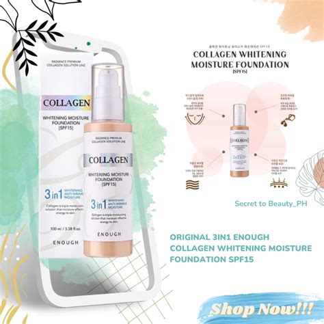 ORIGINAL 3IN1 ENOUGH COLLAGEN WHITENING MOISTURE FOUNDATION SPF15 ...