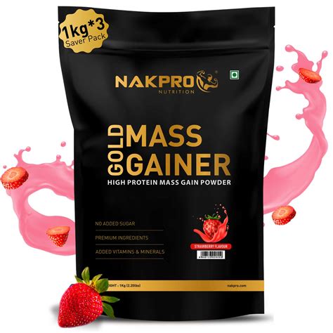 Buy Gold Mass Gainer Best Muscle Mass Protein Powder Supplement Nakpro Nutrition