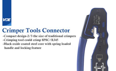 Vce Gj Bl Pass Through Crimping Tool Rj Crimper Feed Thru Crimp