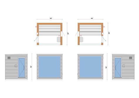 SaunaLife 5-Person G6 Pre-Assembled Outdoor Traditional Cabin Sauna