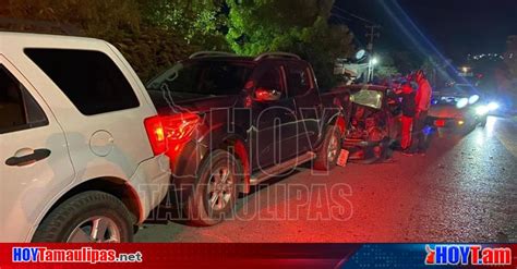 Hoy Tamaulipas Ebrio Conductor Provoco Choque Multiple Y Se Queria