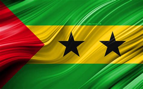 Download Wallpapers 4k Sao Tome And Principe Flag African Countries