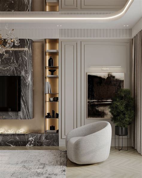 Neoclassical Linving Room Behance Neoclassical Living Room