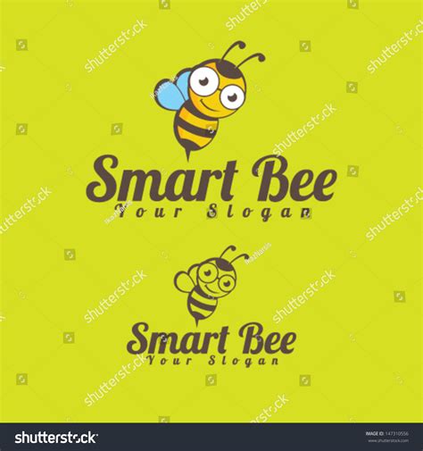 Smart Bee Icon Illustration Vector Stock Vector 147310556 Shutterstock