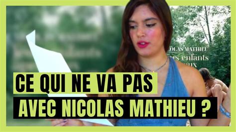 Leurs enfants après eux de Nicolas Mathieu YouTube