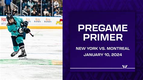 PROFESSIONAL WOMEN’S HOCKEY LEAGUE PREGAME PRIMER: MONTRÉAL AT NEW YORK | PWHL - Professional ...