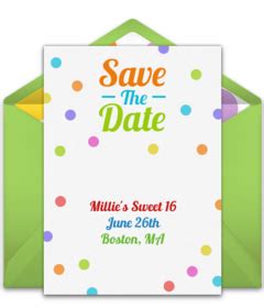 Birthday Save The Date Cards - Card Design Template