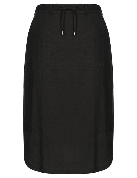 Katies Curved Hem Linen Blend Midi Skirt Ezibuy Australia