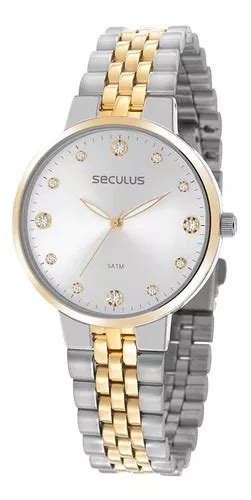 Relógio Seculus Prata Feminino Cristais 77116lpsvbs2