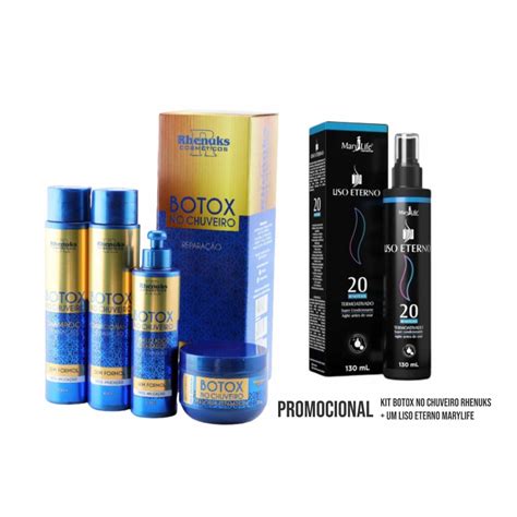 Combo Kit Botox No Chuveiro Rhenuks Unidade De Liso Eterno Mary