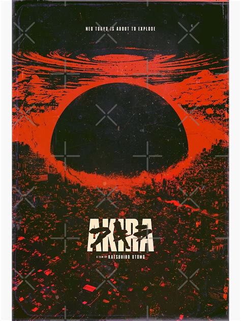 Akira Posters Akira Cyberpunk City Explosion Poster Poster RB0908