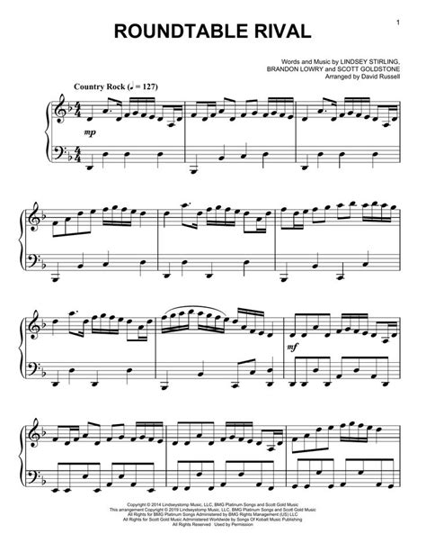 Lindsey Stirling Roundtable Rival Sheet Music Notes, Chords | Sheet ...