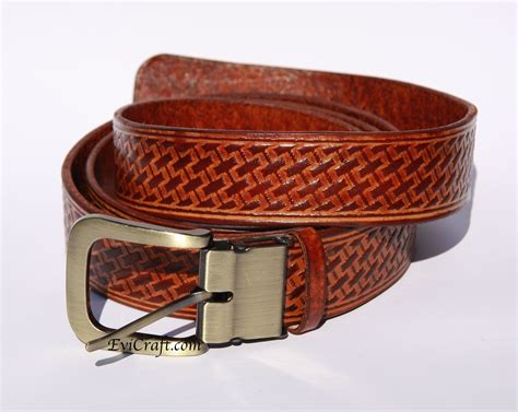 Embossed Mens Leather Belt Leather Belts Men Leather Hair