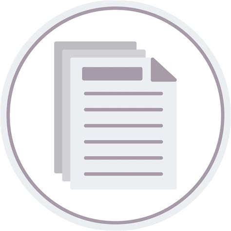 Document Flat Circle Icon Vector Art At Vecteezy