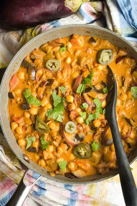 Easy Vegan Chickpea And Aubergine Curry Recipe {not Roasted} Tastefully Vikkie