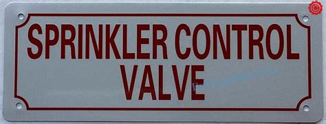 Sprinkler Control Valve Sign Hpd Signs The Official Store