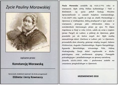 HISTORIA GMINY KRZEMIENIEWO E J Kownaccy ŻYCIE PAULINY MORAWSKIEJ