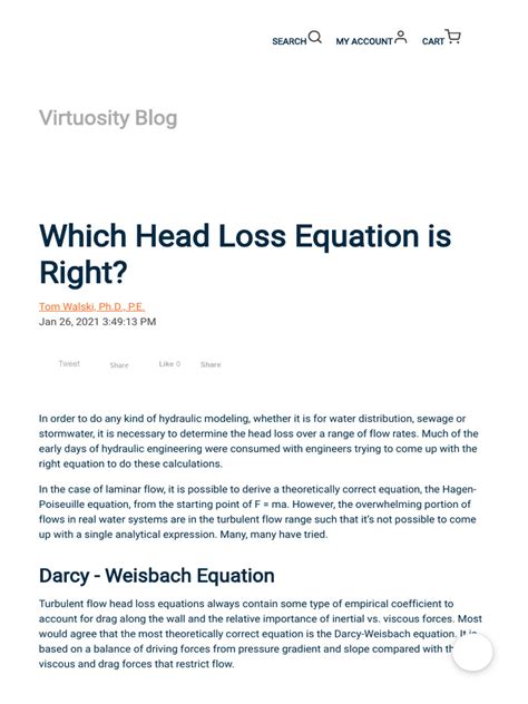 Which Head Loss Equation is Right_ | PDF