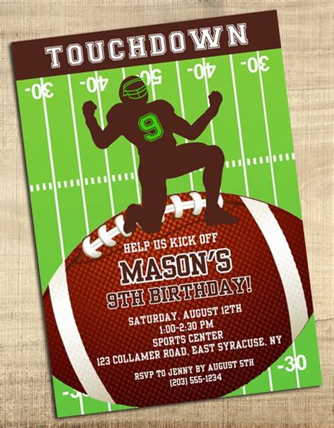 These Football Birthday Party Invitations Are Excellent For Kids O