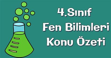 4 Sınıf Fen Bilimleri Saf Madde ve Karışım Konu özeti Meb Ders