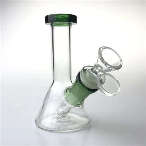 Dropshipping Mini Glass Bong Water Pipe With Hookah Downstem Beaker